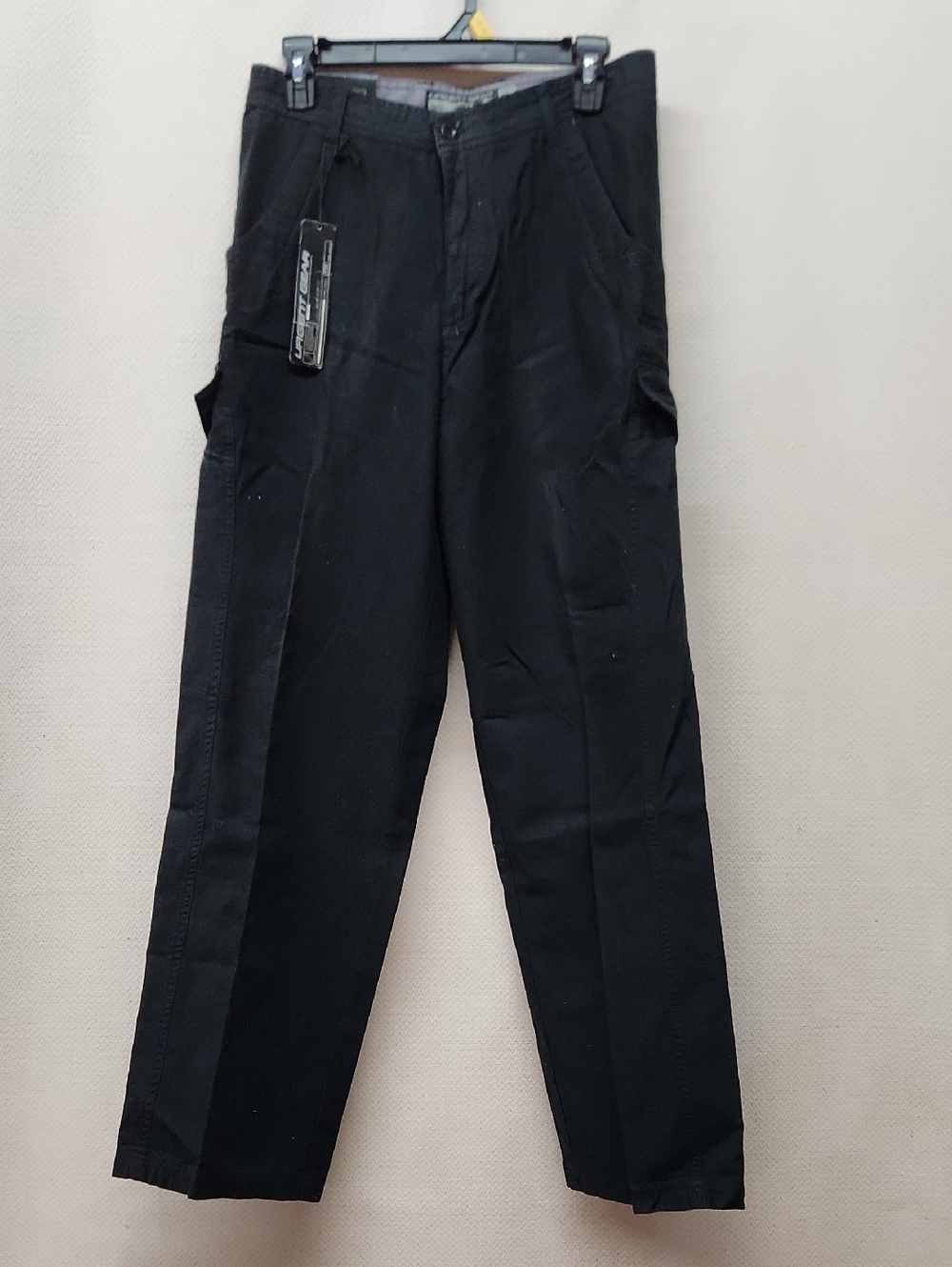 Men's Black Cargo Pants with Side Pockets